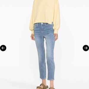 Frame Denim Light Blue Le Nouveau Straight-Leg Jeans